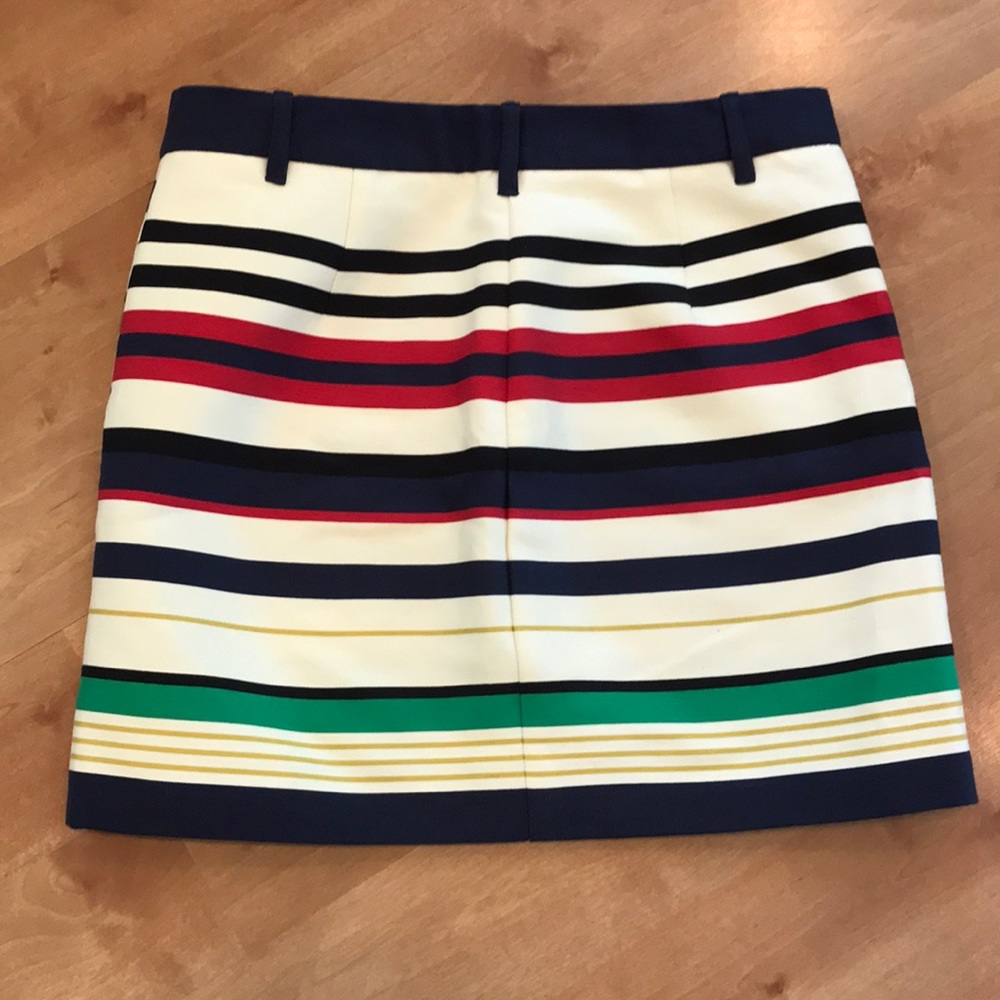 J.Crew Multicolored Striped Skirt W/ Pockets - Picture 8 of 9